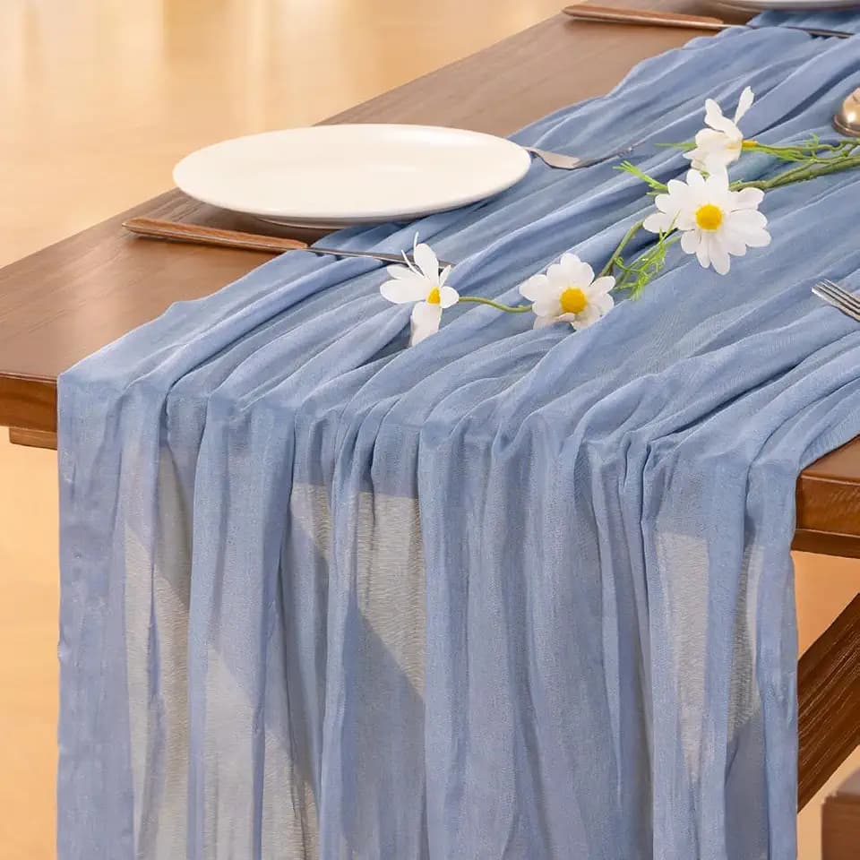 Cheesecloth Table Runner Fall Boho Wedding Birthday Party Home Decor