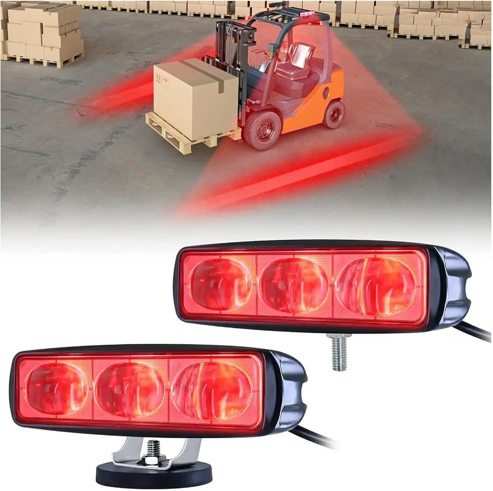 LED Red Line Forklift Safety Light for Warehouse Hazard Warning (2PCS)