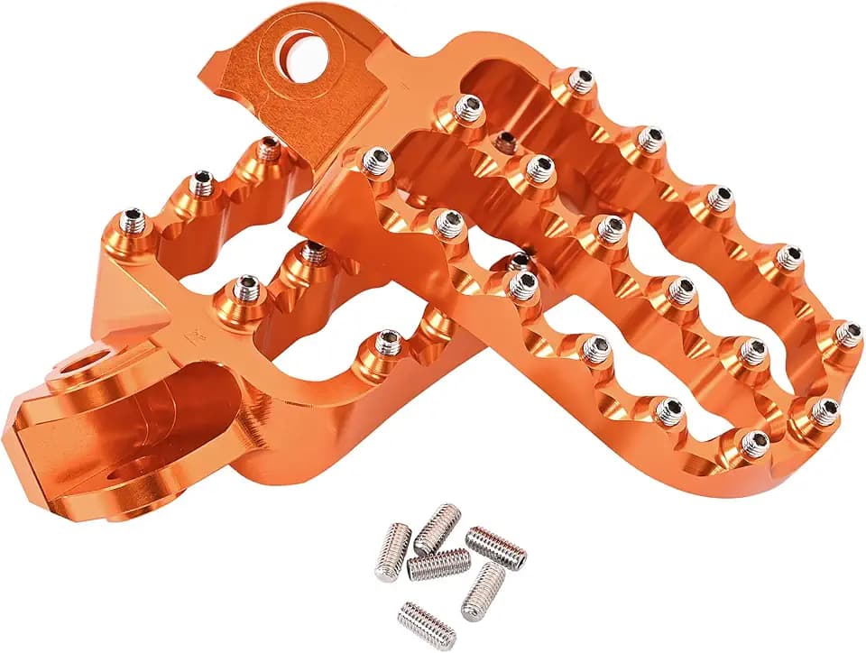 Aluminium Fußstütze Fußrasten Fußrasten Pedale Pads Compatible with KTM 690 Enduro/R 2008-2022,790 Adventure/R,890/950 Adventure,See Fitment,Orange