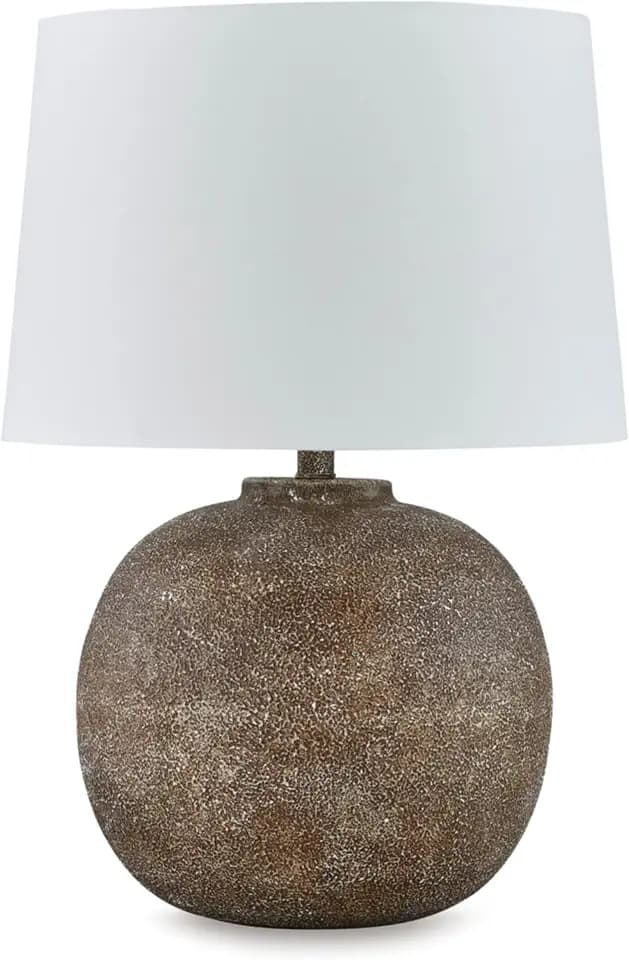 Signature Design by Ashley Neavesboro Metal Table Lamp, Antique Brown
