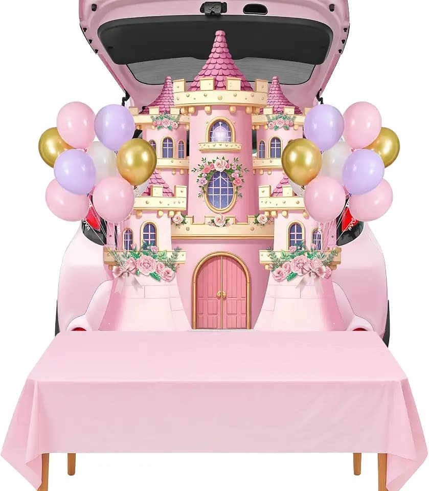 Panelee Princess Castle Trunk or Treat Car Decorations Kit,Classic