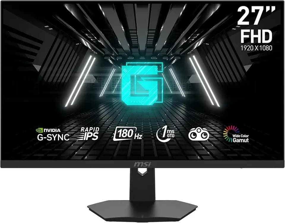 MSI G274F Gaming PC Display 27 Full HD - IPS Schnellpanel 1920x1080, 180Hz/1ms, 16:9, G-Sync kompatibel - HDMI 2.0, DisplayPort 1.2a