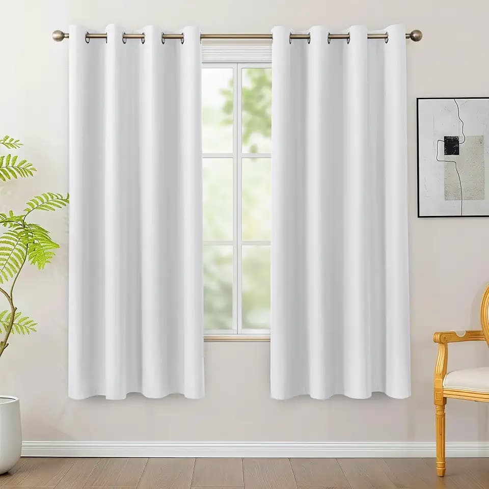 BONZER 100% Blackout Curtains 4 Panels, Room Darkening Window Drapes
