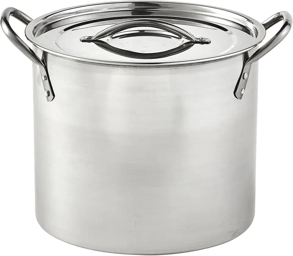 IMUSA Stainless Steel Stock Pot with Lid, 20 Quart, Silver