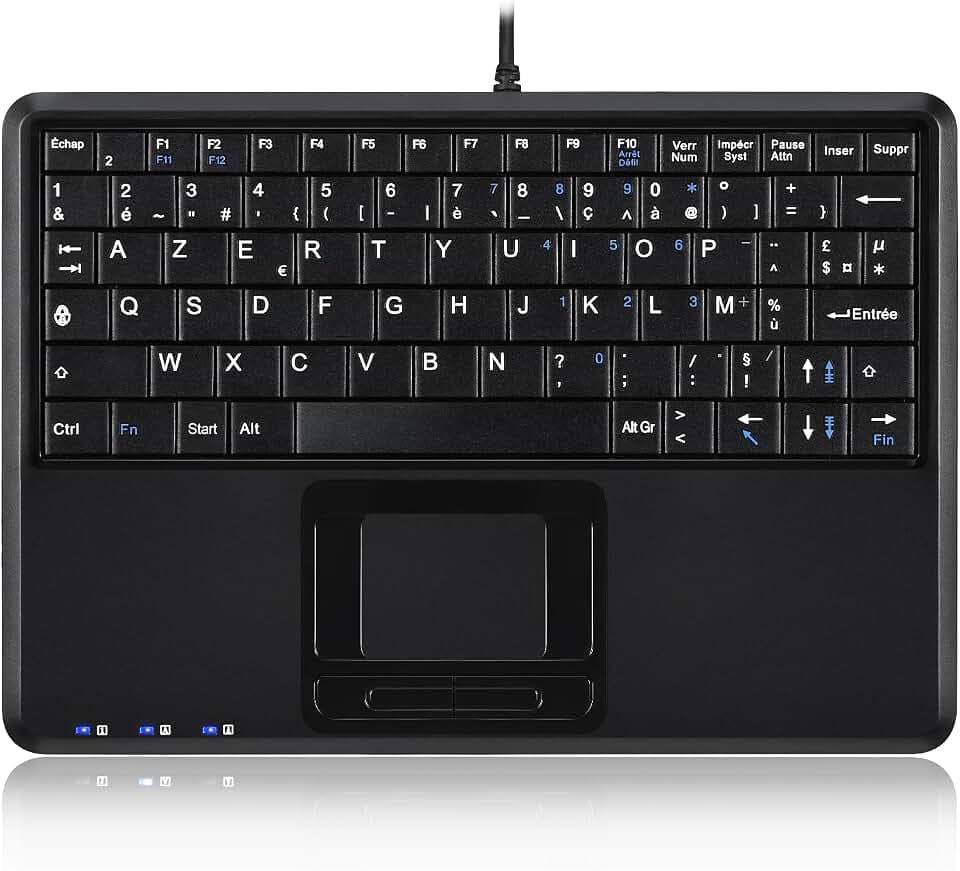Perixx PERIBOARD-510H Plus - - USB Tastatur Schwarz - Tastaturen (Mini, USB, Membran-Schlüsselschalter, Schwarz)