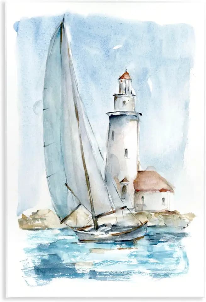 Stupell Industries 'Nautical Sailboat & Lighthouse'| Wall Plaque Art