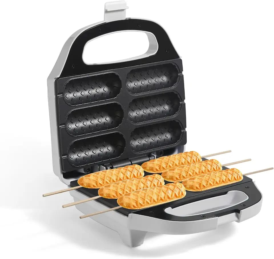 Corn Dog Waffle Maker, Hot Dog Waffle Machine with Non-stick Coating Plate