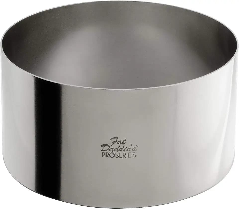 Fat Daddio's Stainless Steel Round Cake & Pastry Ring 6 x 3 Inch