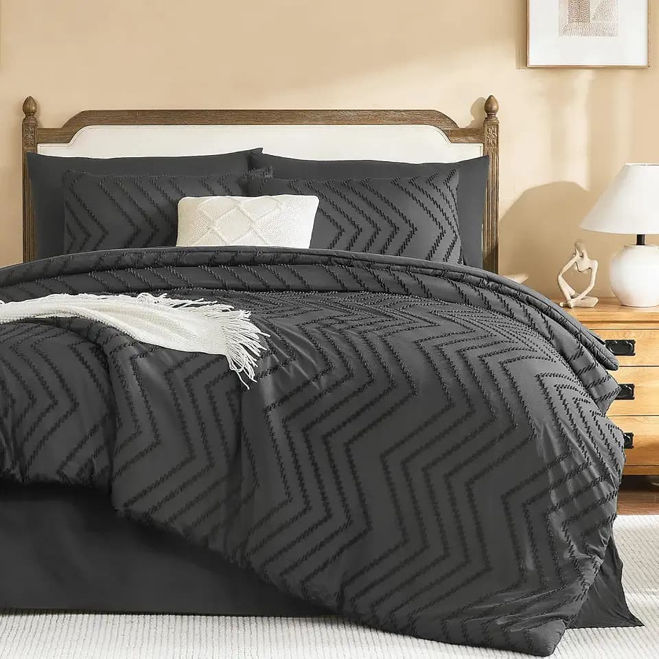Litanika King Comforter Set with Sheets, 7 Pieces Boho Bed in a Bag