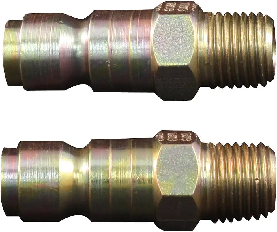 Milton 1809 1/4" MNPT P‑Style Air Plug, Male Quick Connect Plug for Pneumatic Air Tools and Hoses, Box of 10