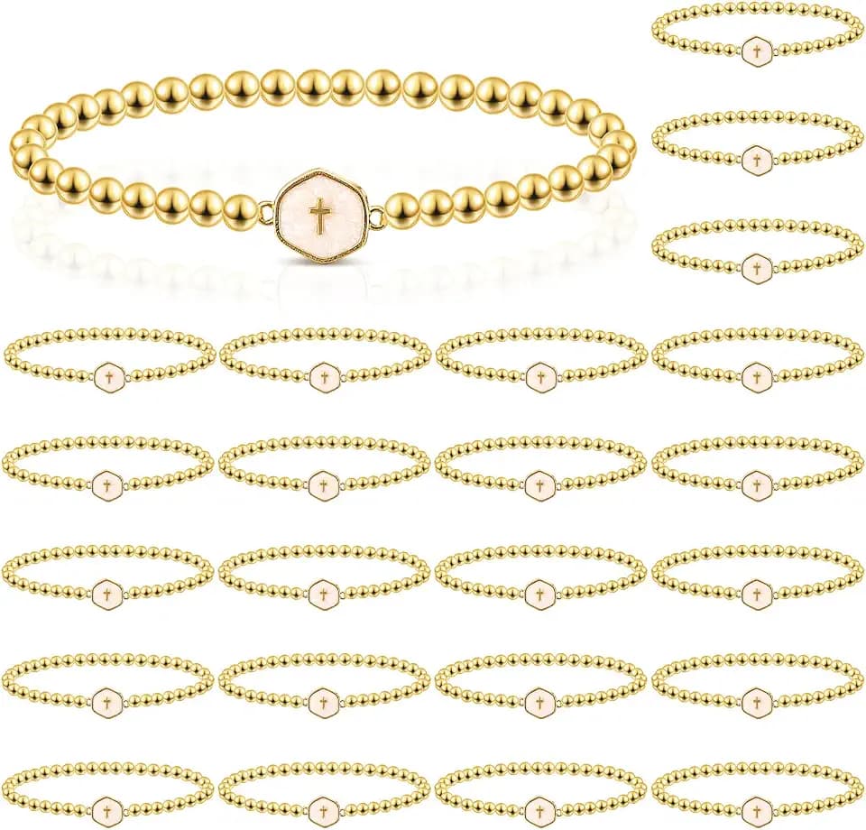 Tondiamo 24 Pcs Christian Bracelets for Women Religious Gift
