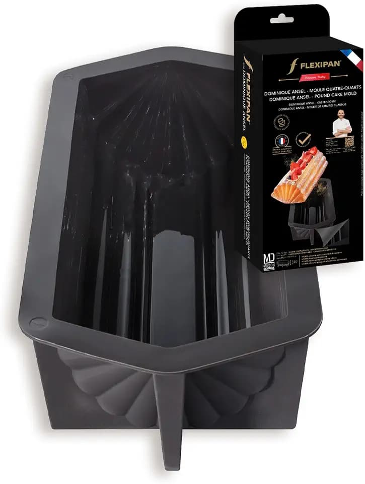 Flexipan® #1 Original Non-Stick Pound Cake Baking Mold - Made in France - Designed with Award-Winning Chef Dominique Ansel - Certified Food Safe Technology (Professional-Grade Quality)