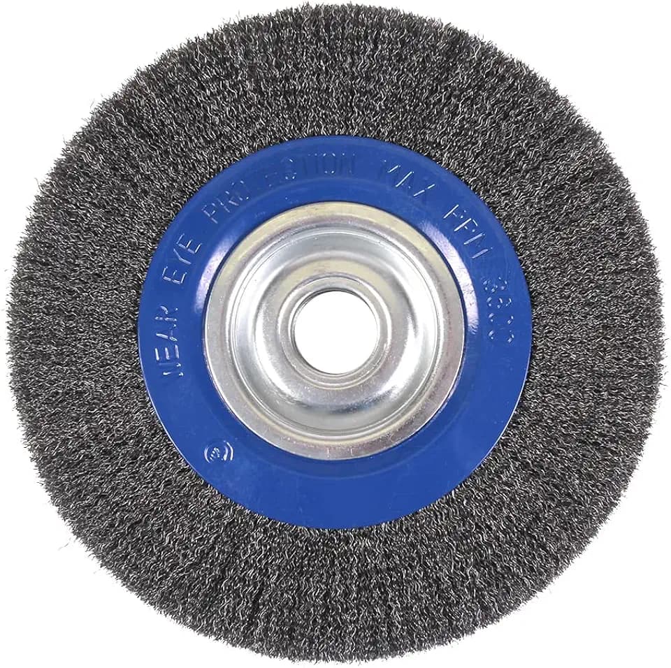 Mercer Industries 183040B - 10" x 1" x 2", 1/2", 5/8" Crimped Wire Wheel, .014 Carbon Steel