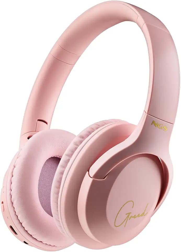 NGS ARTICA Greed PINK - Supra-aurale kabellose Kopfhörer, kompatibel mit Bluetooth-Technologie, leicht und faltbar, integriertes Mikrofon, 40 Stunden Batterielebensdauer, Farbe Pink