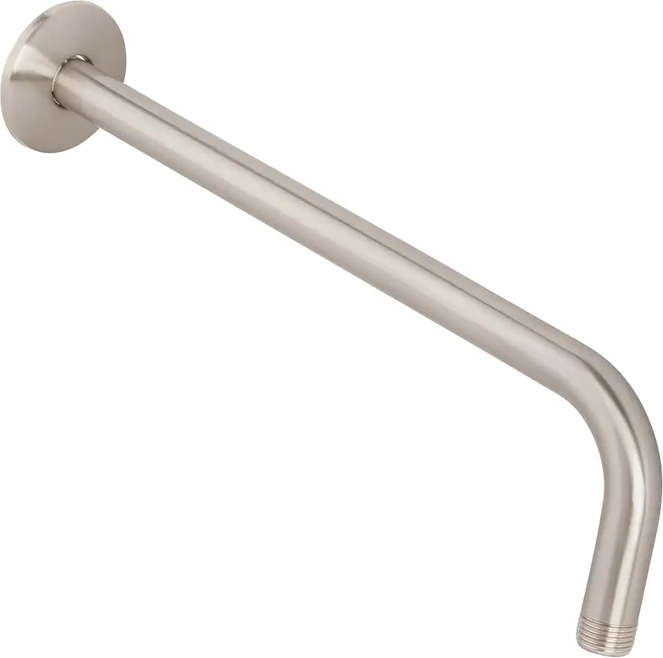 Aqua Elegante 12 Inch Shower Arm And Flange - Brushed Nickel