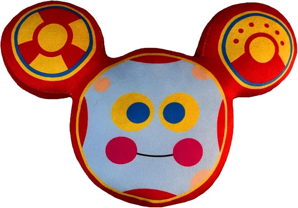 Decorative Mouse Character Plush Pillow Toys, Pink and Blue, Round Face Design with Ears (12inch/30cm)