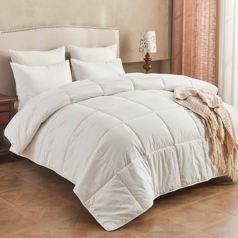 Hybrid Australian Wool Comforter Full with Organic Cotton Shell