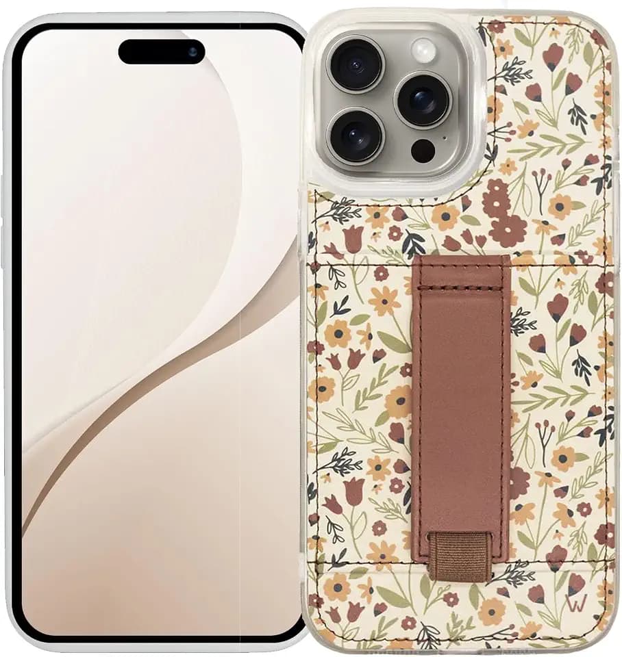 Walli Cases Wallet Phone Case for iPhone 12 Pro Max, Card Holder Kickstand
