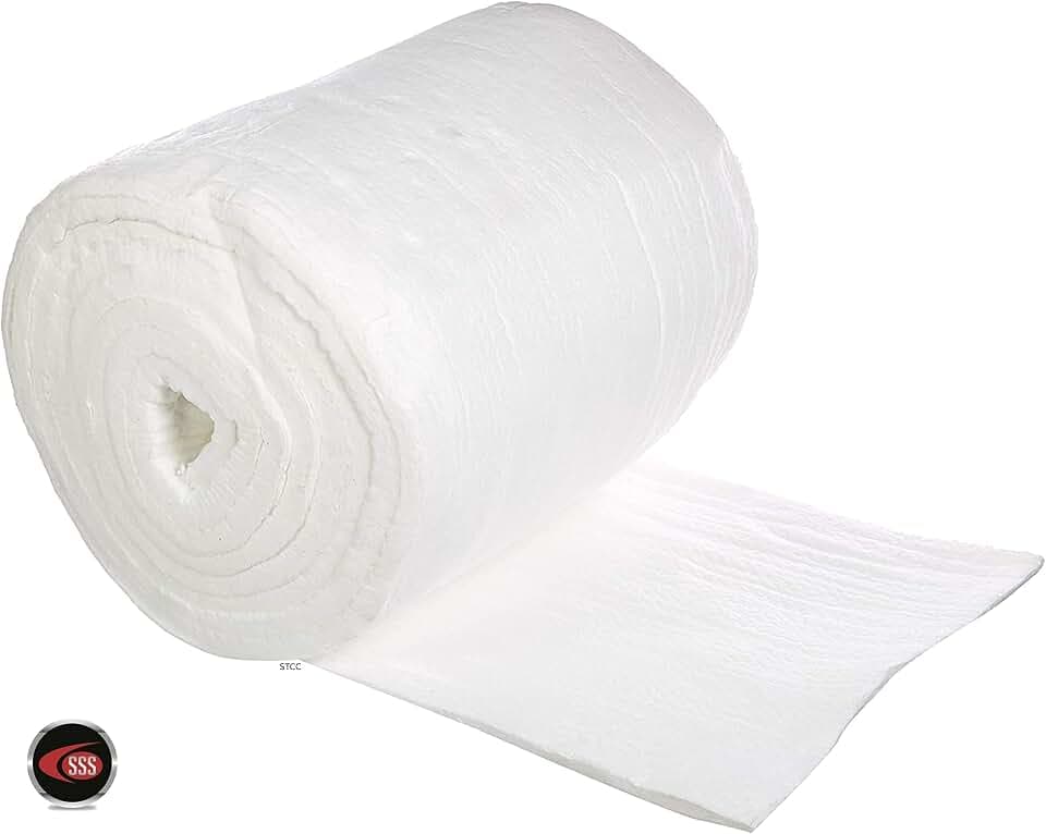 Lamons Ceramic Fiber Blanket Insulation 6# 2300F 1"x24"x25' for Wood Stoves, Pizza Ovens, Kilns, Forges & More - 6# Pound 2300 Degrees (Qty 2 Boxes)