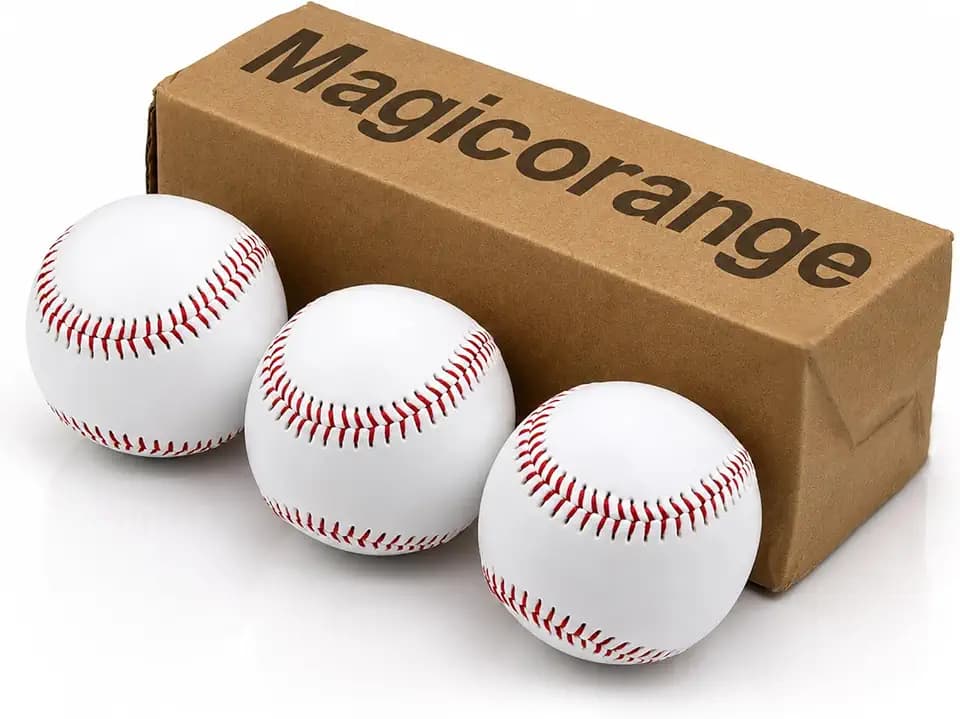 Magicorange Practice Baseballs Unmarked Soft Rubber Core Baseball