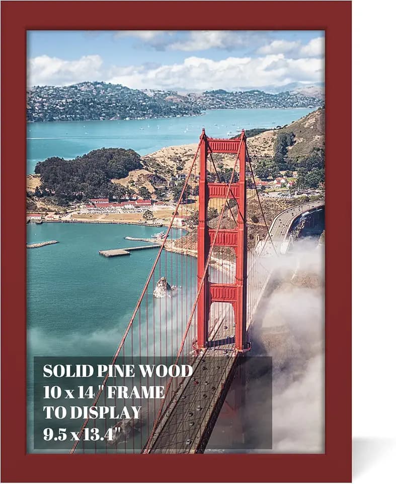 10x14 inch Wood Picture Frames for Wall Hanging,Diamond Painting Frames Rectangle Baby Scan Picture Frame for Family Walls Decoration,Anniversary,Wedding,Christmas,Halloween,Shower,Certificate (Red)