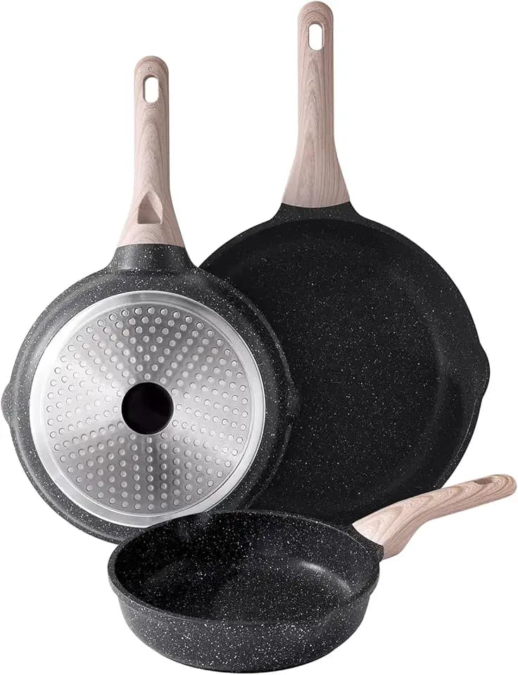 Kordisen Nonstick Frying Pan Skillet Set (9.5/11/12.5 Inch)