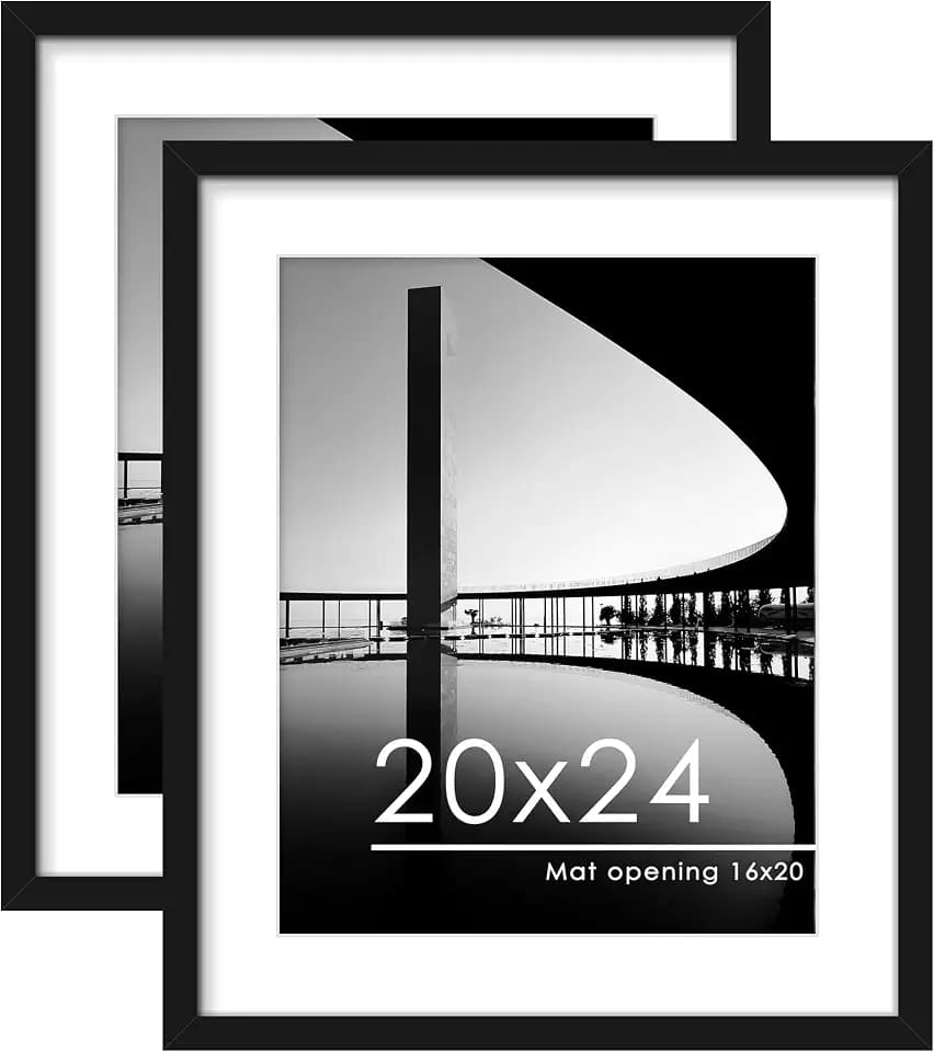 PEALSN 20x24 Picture Frame Set of 2,for Wall Mounting Display,Black