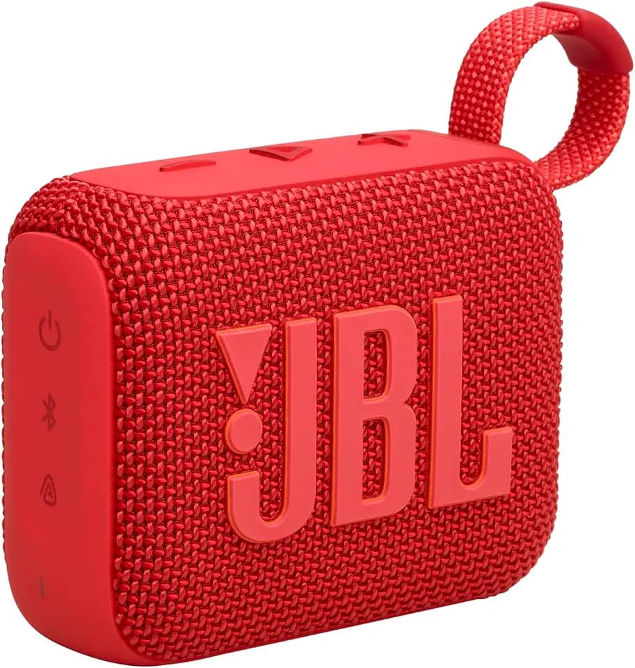 JBL Go 4 in Rot – Tragbare Bluetooth-Lautsprecher-Box mit JBL Pro Sound, tiefem Bass und Playtime-Boost-Funktion – Wasserfest und staubfest – 7 h Laufzeit