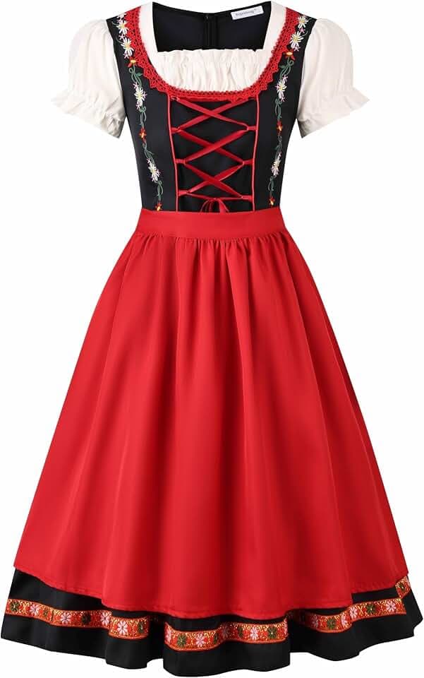 October Festival Costume for Women with Apron 2Pcs
