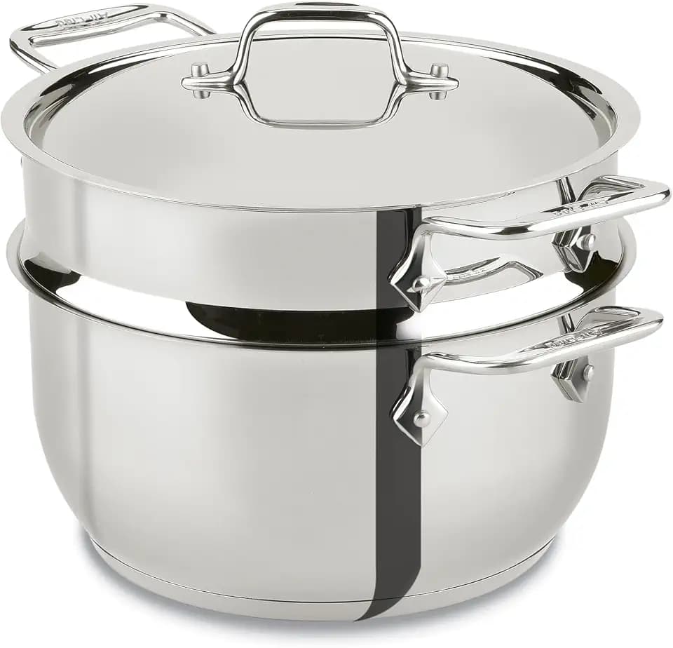 All-Clad Specialty Cookware 5Qt Stainless Steel Steamer Pot with lid