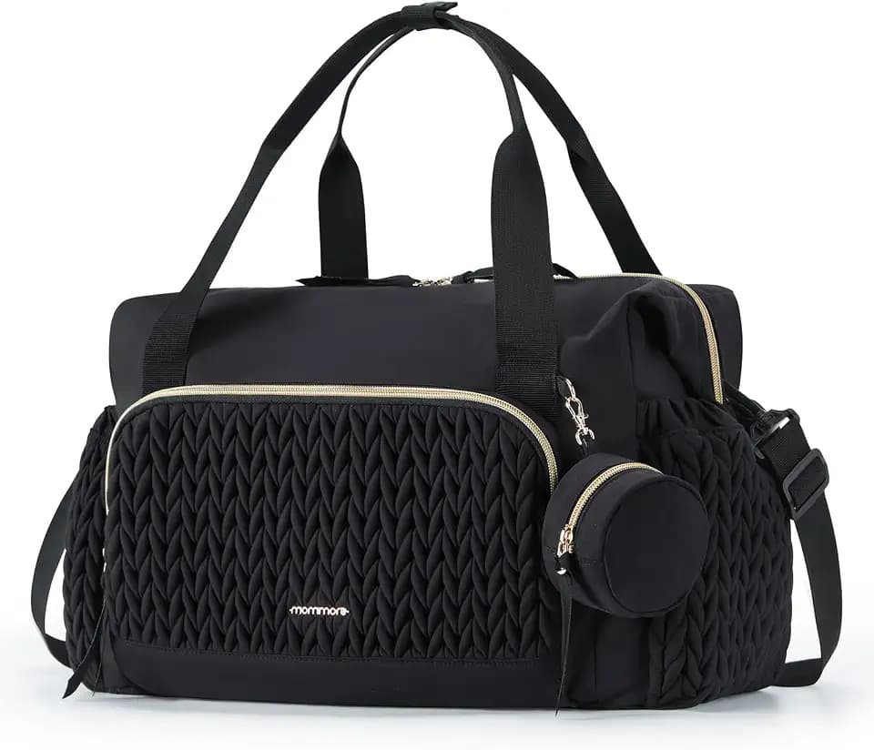 mommore Diaper Bag Tote Large Travel Baby Bag with Pacifier Case