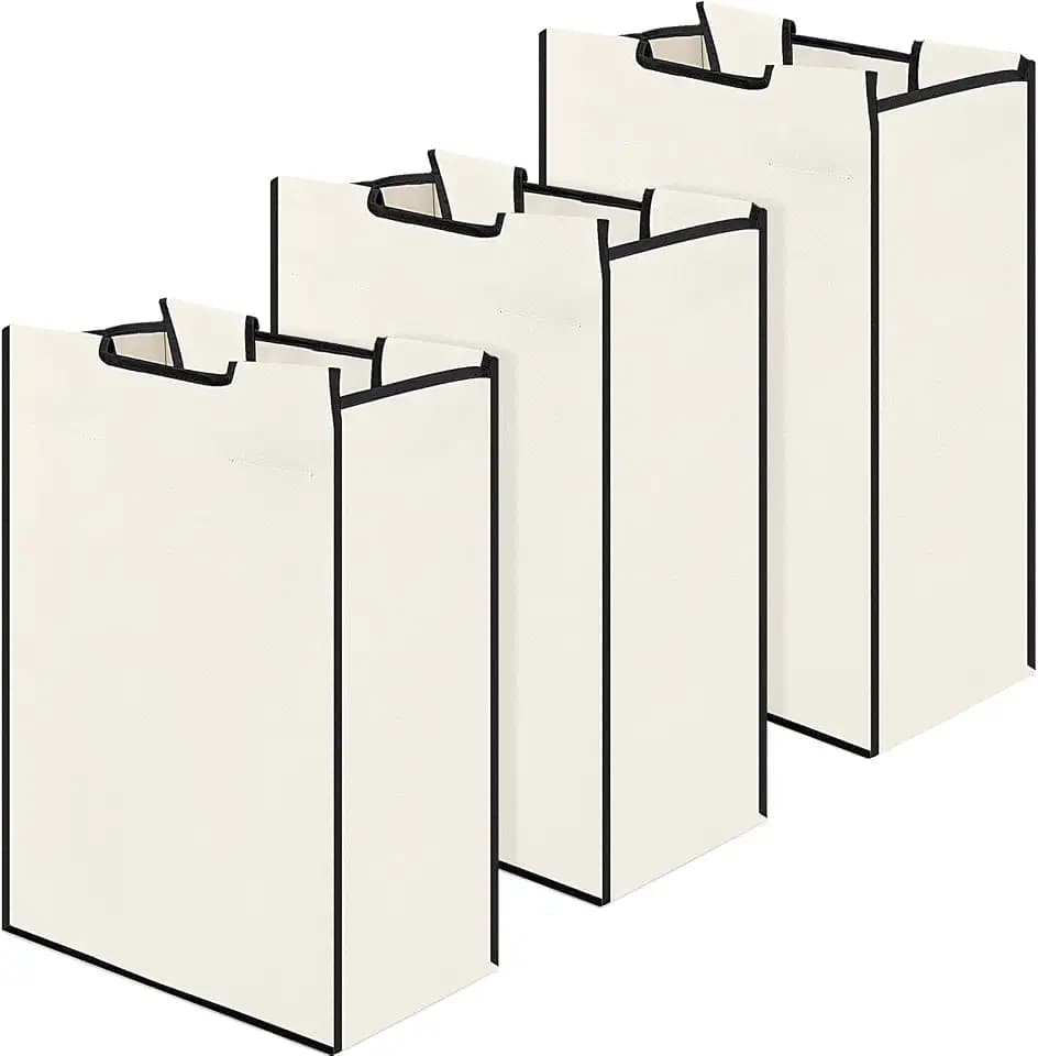 Bonuci 3 Pcs Laundry Sorter Replacement Bags, Beige