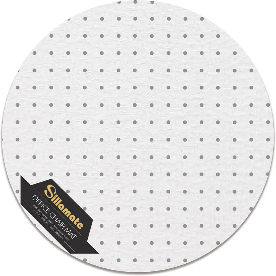 Plastic Round Office Chair Mat for Carpeted Floors, Heavy Duty Floor Mat,Eco-Friendly Series Studded Carpet Desk Chair Mats-36'' x 36'' (36 inches X 36 inches -Round)