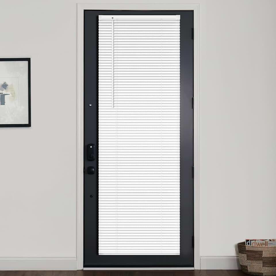 LazBlinds 1" Vinyl Mini Blinds for Doors, 22" W x 72" H, White
