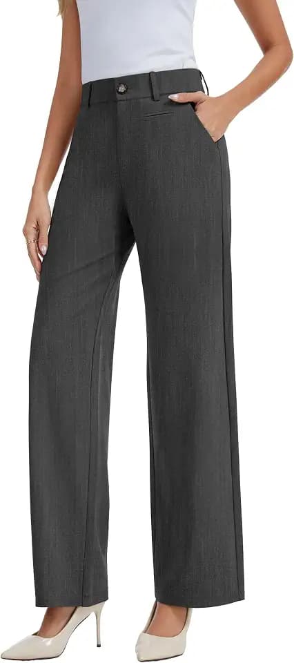 Womens Dress Work Pants Business Casual Wide Leg Trousers