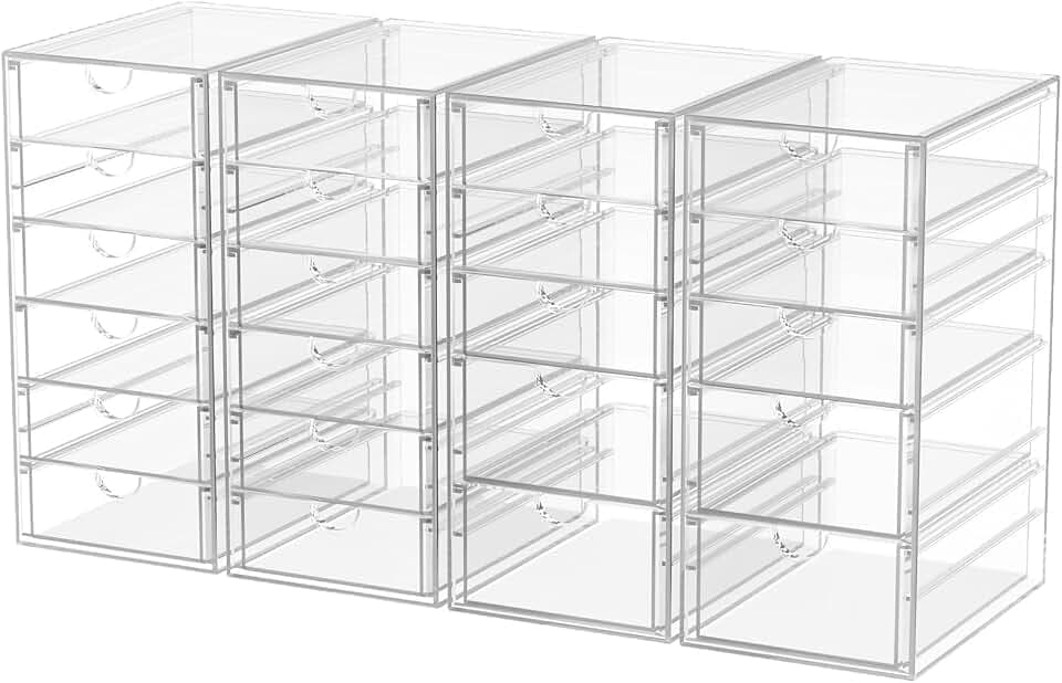 caktraie 22-Drawer Acrylic Storage & Makeup Organizer for Desk