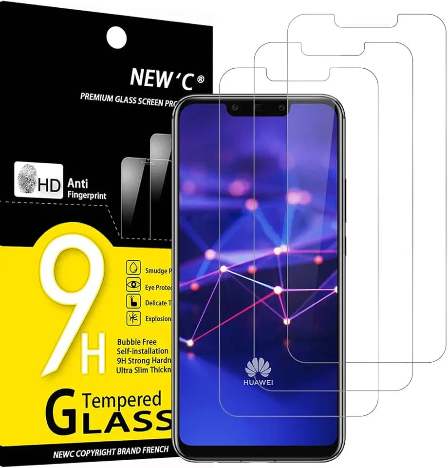 NEW'C Schutzfolie für Huawei Mate 20 Lite, Honor Play für Panzerglas