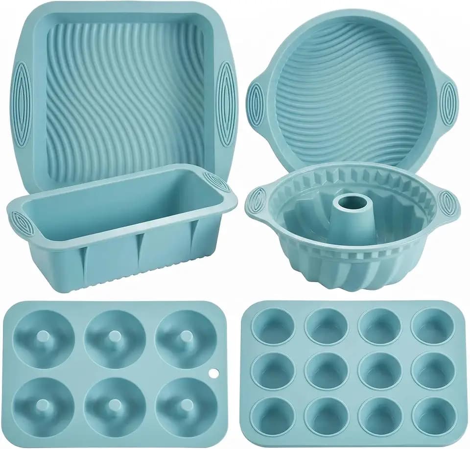 6-Piece Silicone Baking Set, Nonstick Silicone Bakeware Set