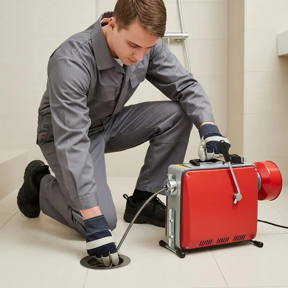 Electric Drain Cleaner Machine, Portable 66Ft & 16Ft Sewer Snake Auger with 6 Cutters, Professional Drain Cleaning Tool for 1-4 Inch Pipes in Sinks, Toilets, Showers