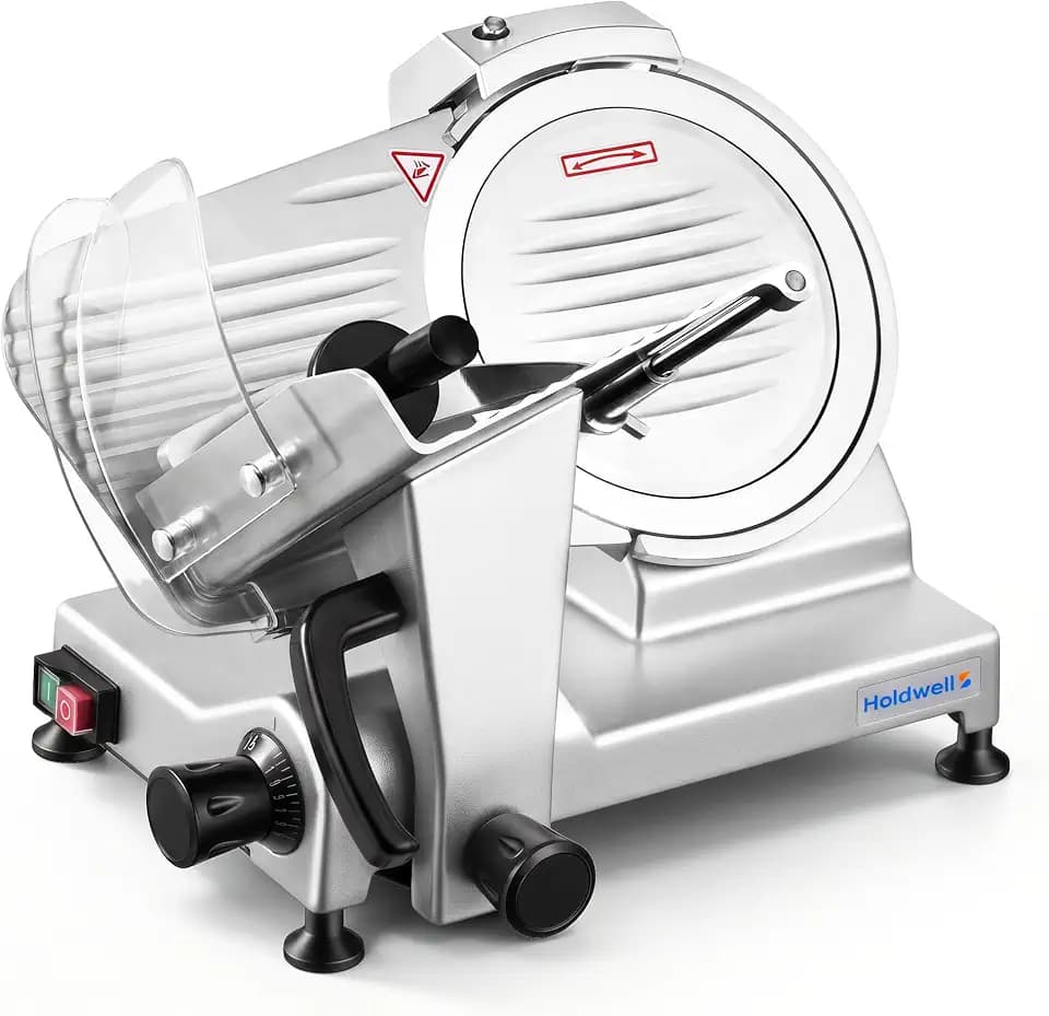 320W Electric Meat Slicer Commercial, 12" Adjustable Carbon Steel Blade