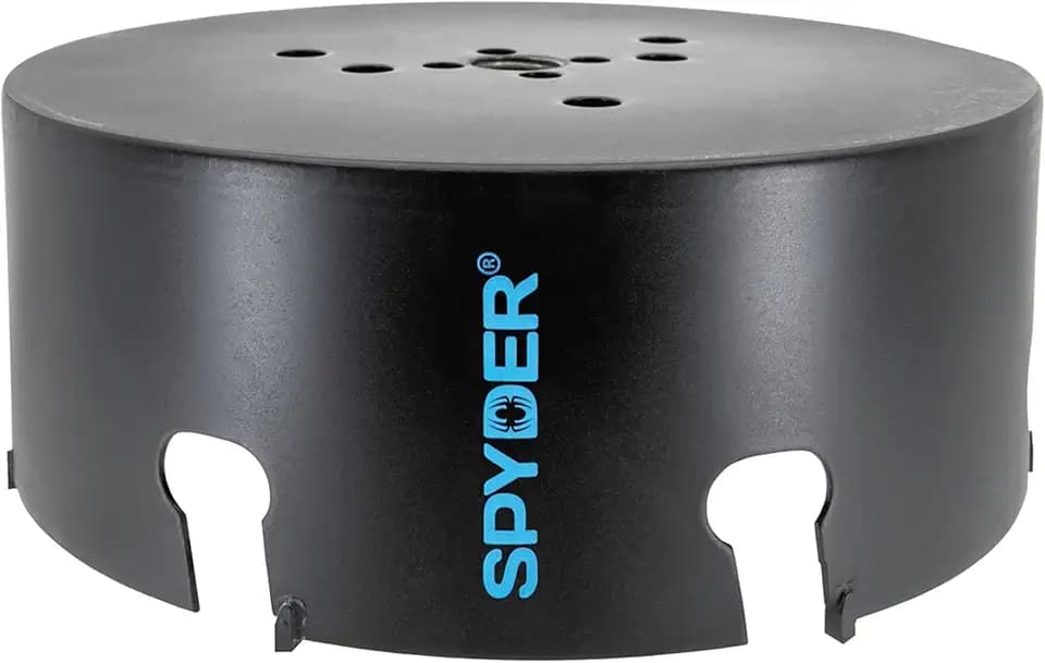 Spyder 6-5/8-Inch Diameter Carbide Tipped Hole Saw, for Fiber Cement Board, Wood, PVC, Plastic, Concrete Block, Ceramic Tile, and More (600054CF)