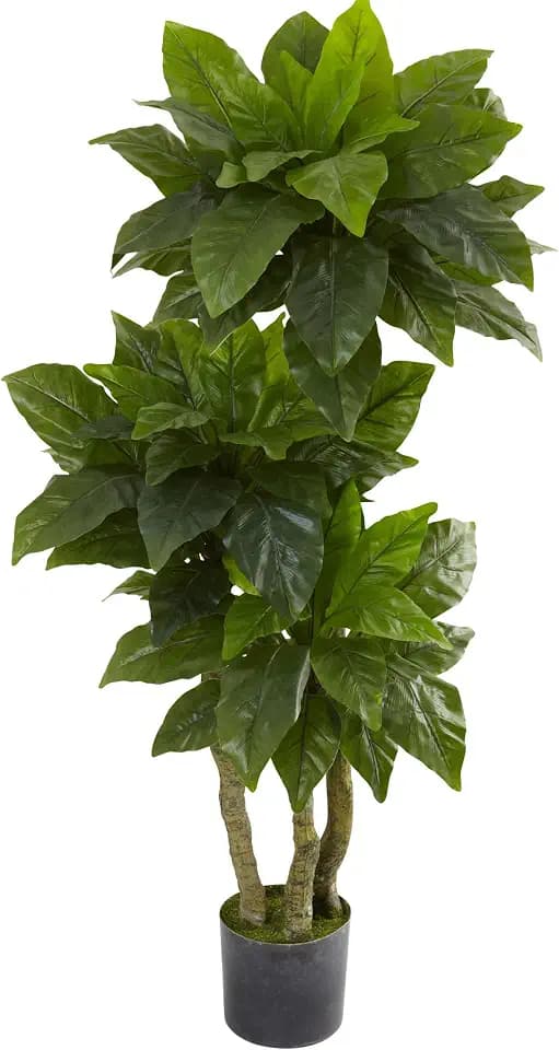 Nearly Natural 5 ft Artificial Bird Nest Tree with Pot for Patio Decor
