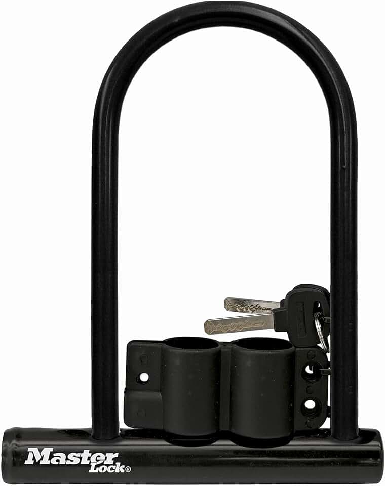 Master Lock U-Lock Keyed Bike Lock, 7-1/4-inch Anti-Theft Device, 8320D