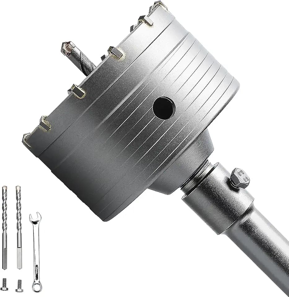 4-1/8 inch / 105mm Concrete Hole Saw with SDS Plus Shank Rod