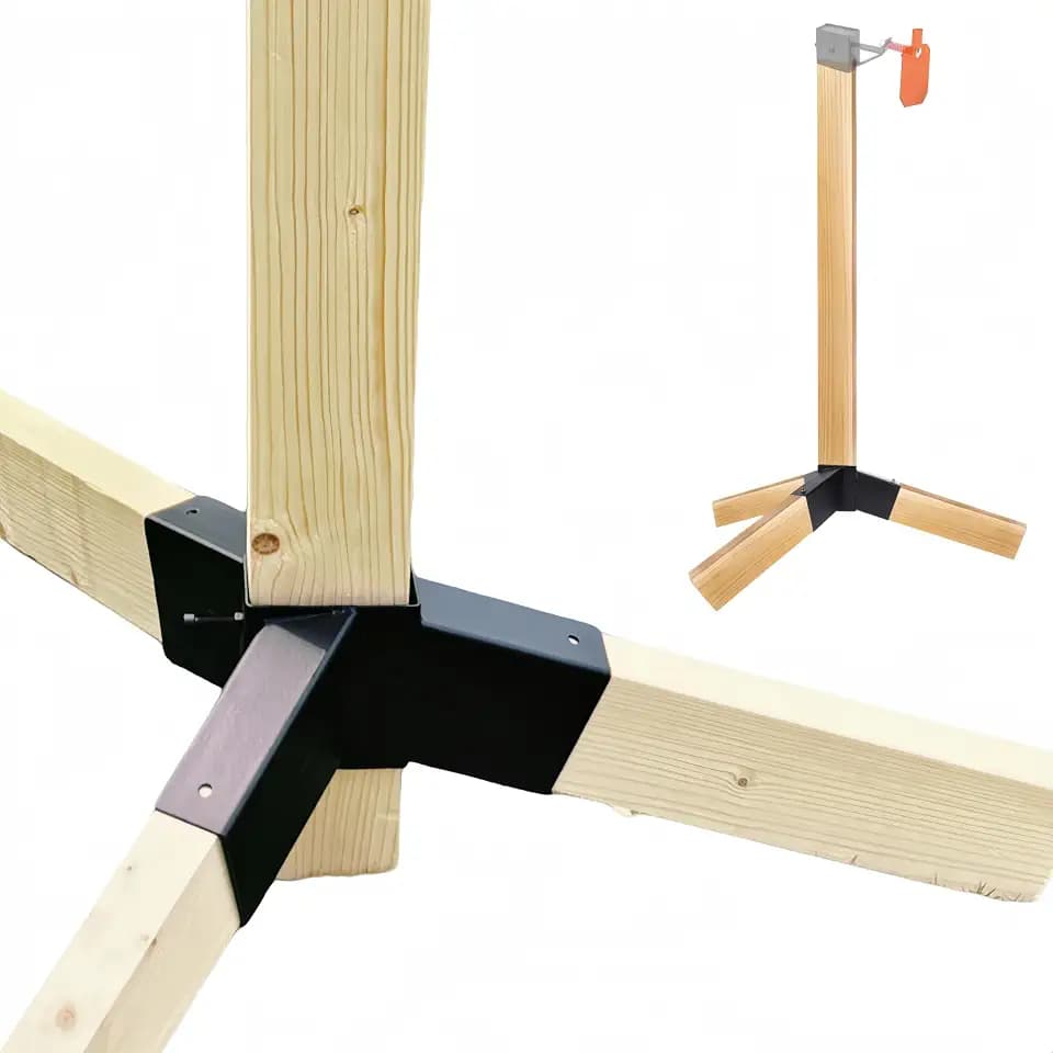 Target Stand Base for AR500 Steel Shooting Target, 2x4 Target Stand Brackets for Shooting Range Outdoor and Indoor (Black)