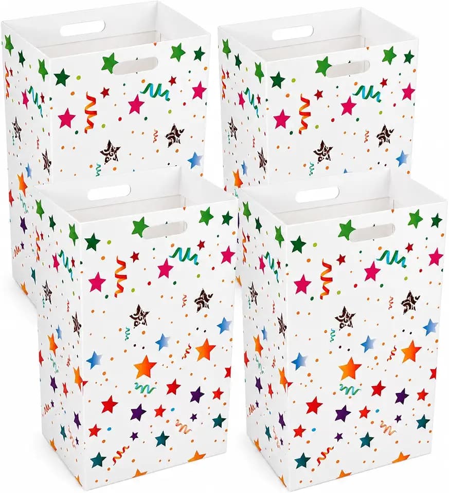 TEITEAI Disposable Trash Cans for Parties,13 Gallon(4 Pack)