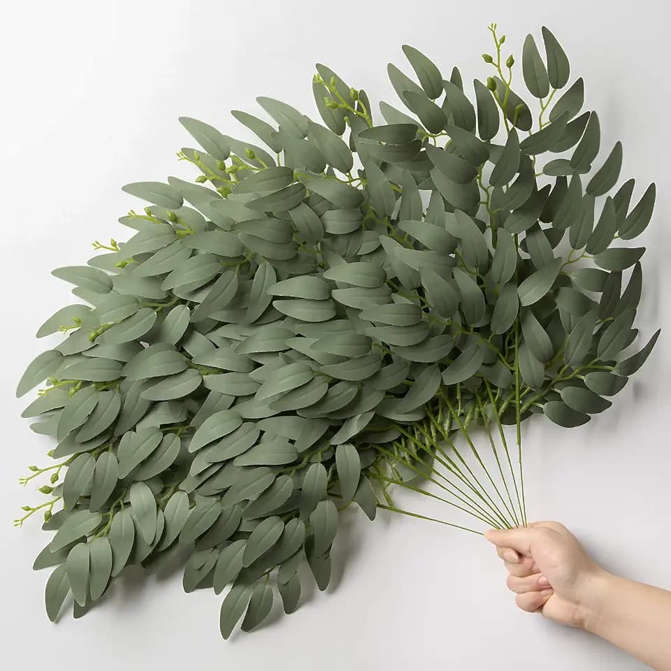 24Pcs Artificial Italian Ruscus Greenery Stems for DIY Decor