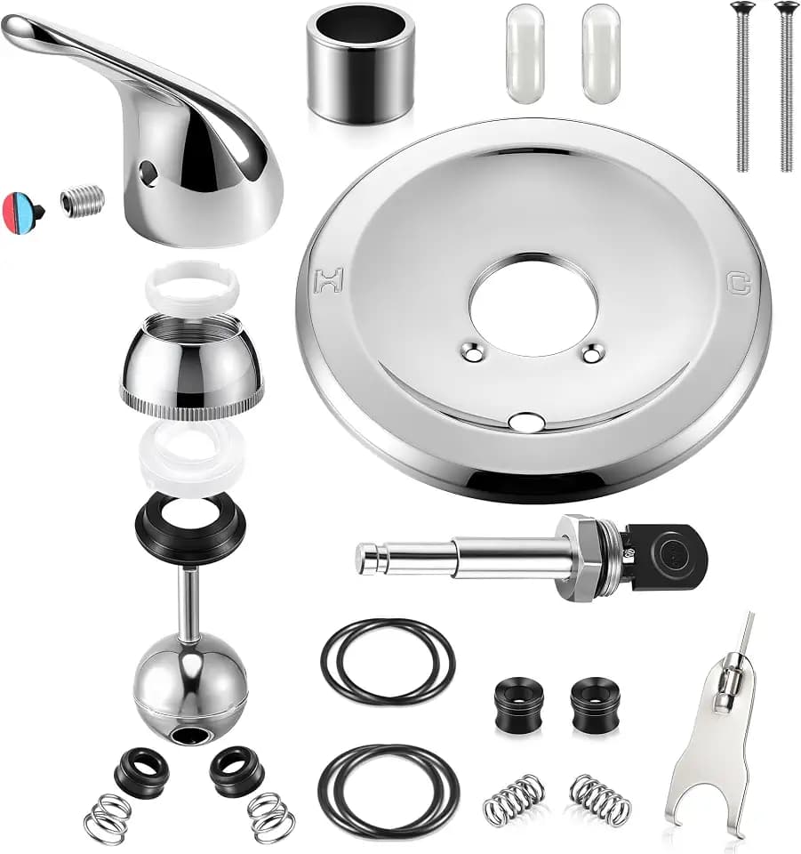 Valve Trim Repair Kit Compatible with Delta RP6046 (Lever,Chrome)