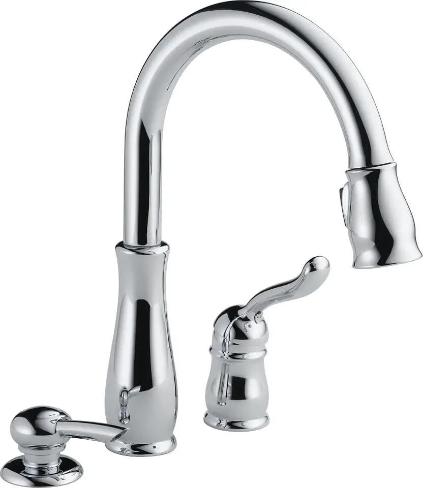 Leland Single Handle Pull-Down Kitchen Faucet with Soap Dispenser