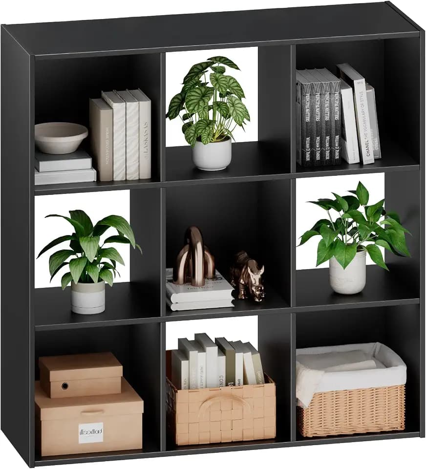 Sweetcrispy 9 Cube Storage Organizer, Stackable Modular Bookcase Shelf